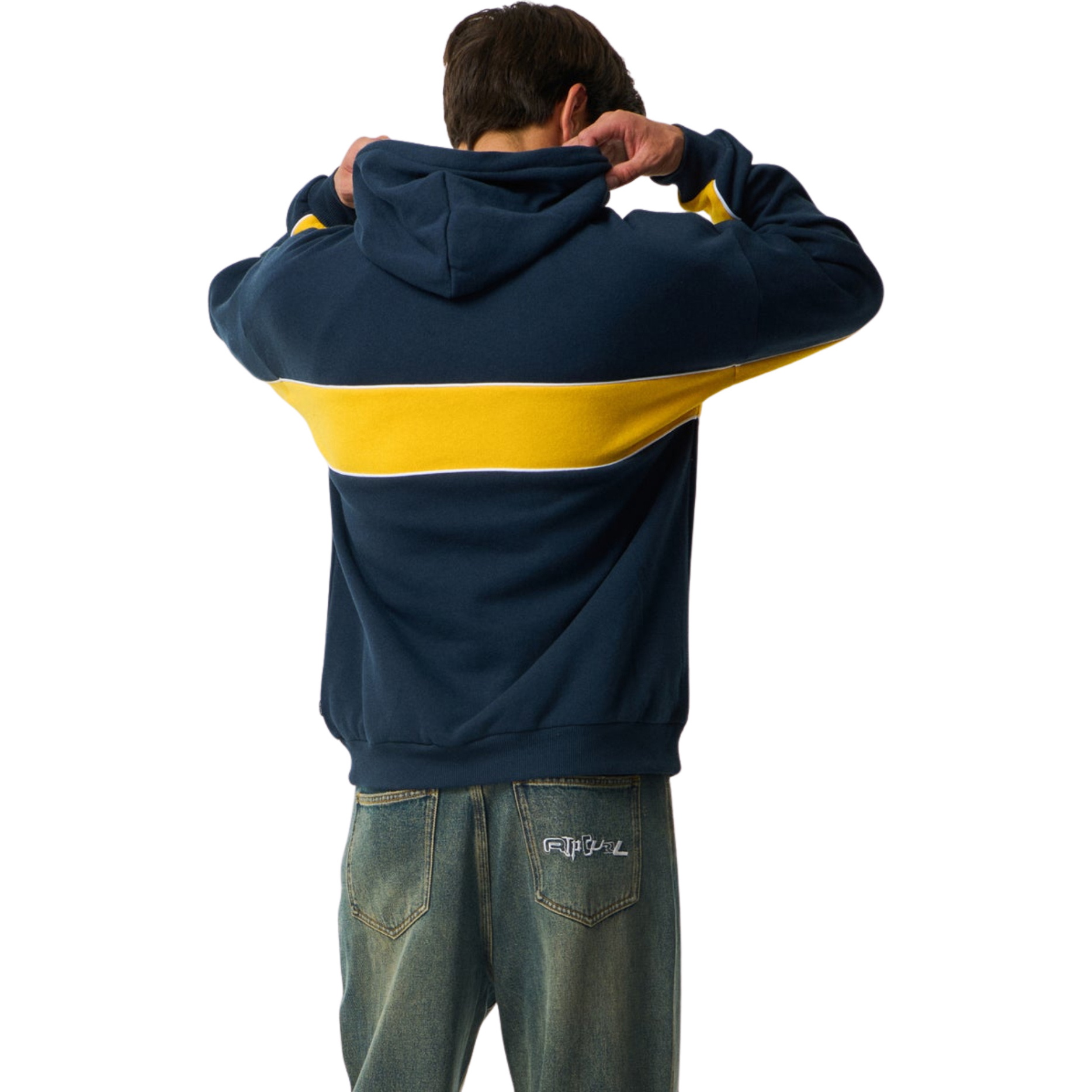2026 Rip Curl Mens Panel Beater Hoodie 0BIMFL - Dark Navy